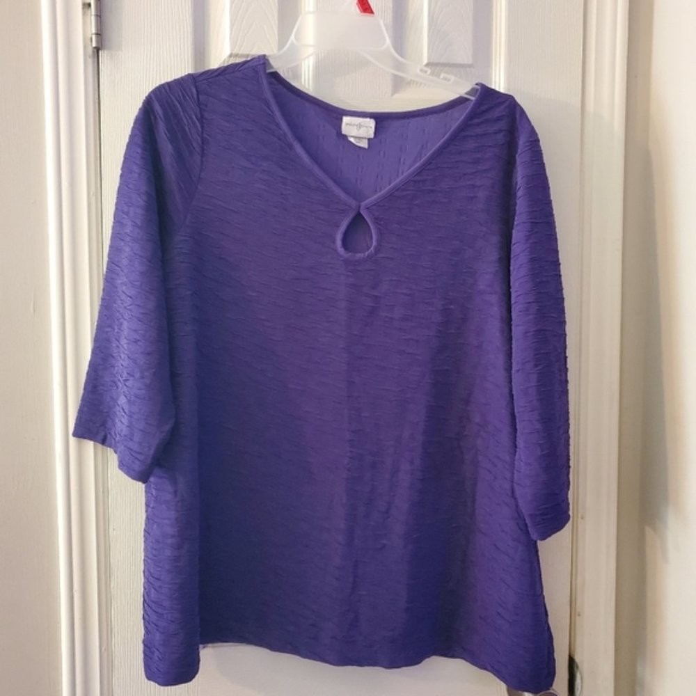 Purple Jaclyn Smith Top 3X